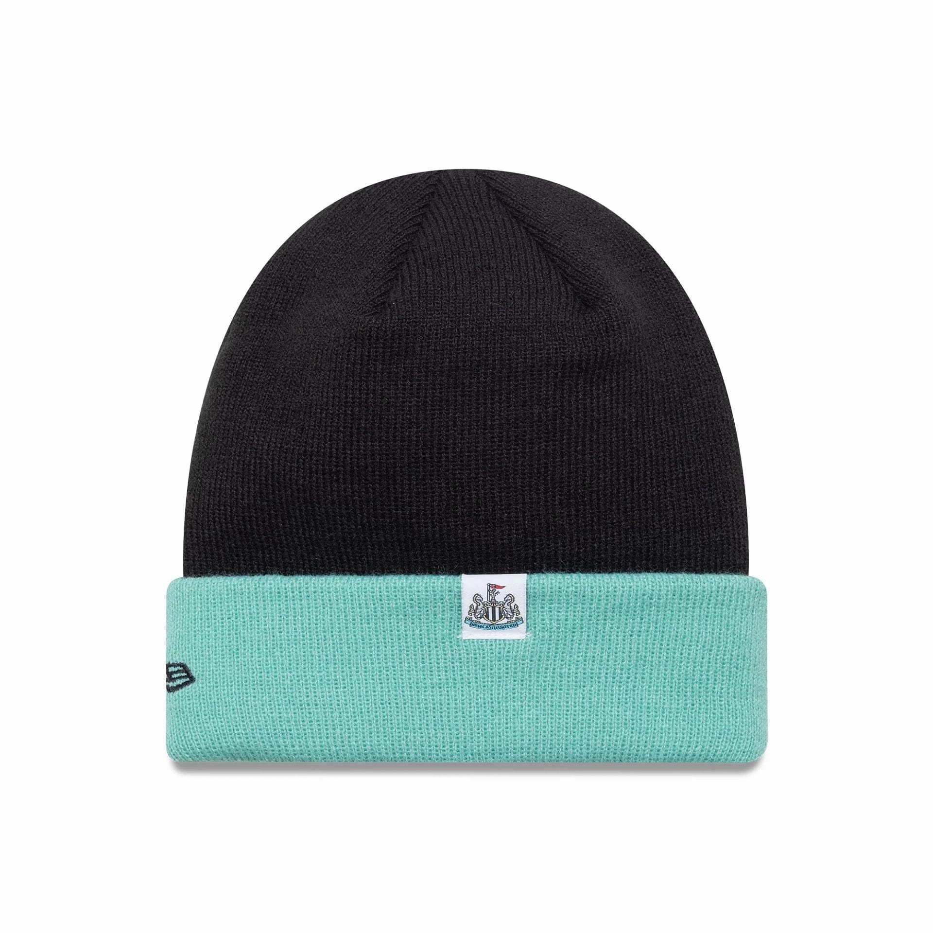 Newcastle United Fc Youth Wordmark Black Cuff Knit Beanie Hat Special Offer Inside