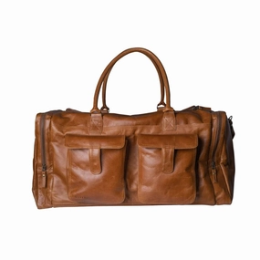 Mega Sale Now Today Only Offer Mally Philip Leather Travel Duffel Bag | Toffee