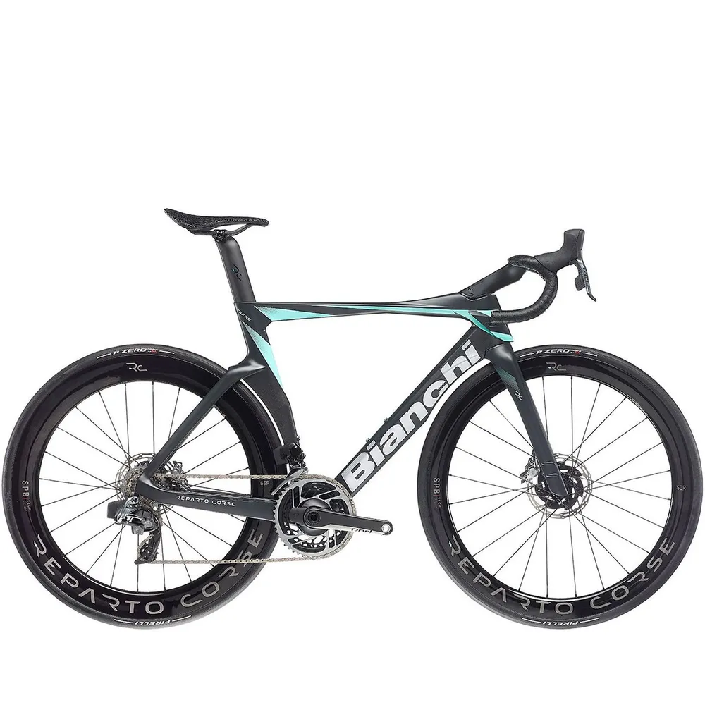 Bianchi Oltre RC Road Bike Red AXS - Black/Celeste
