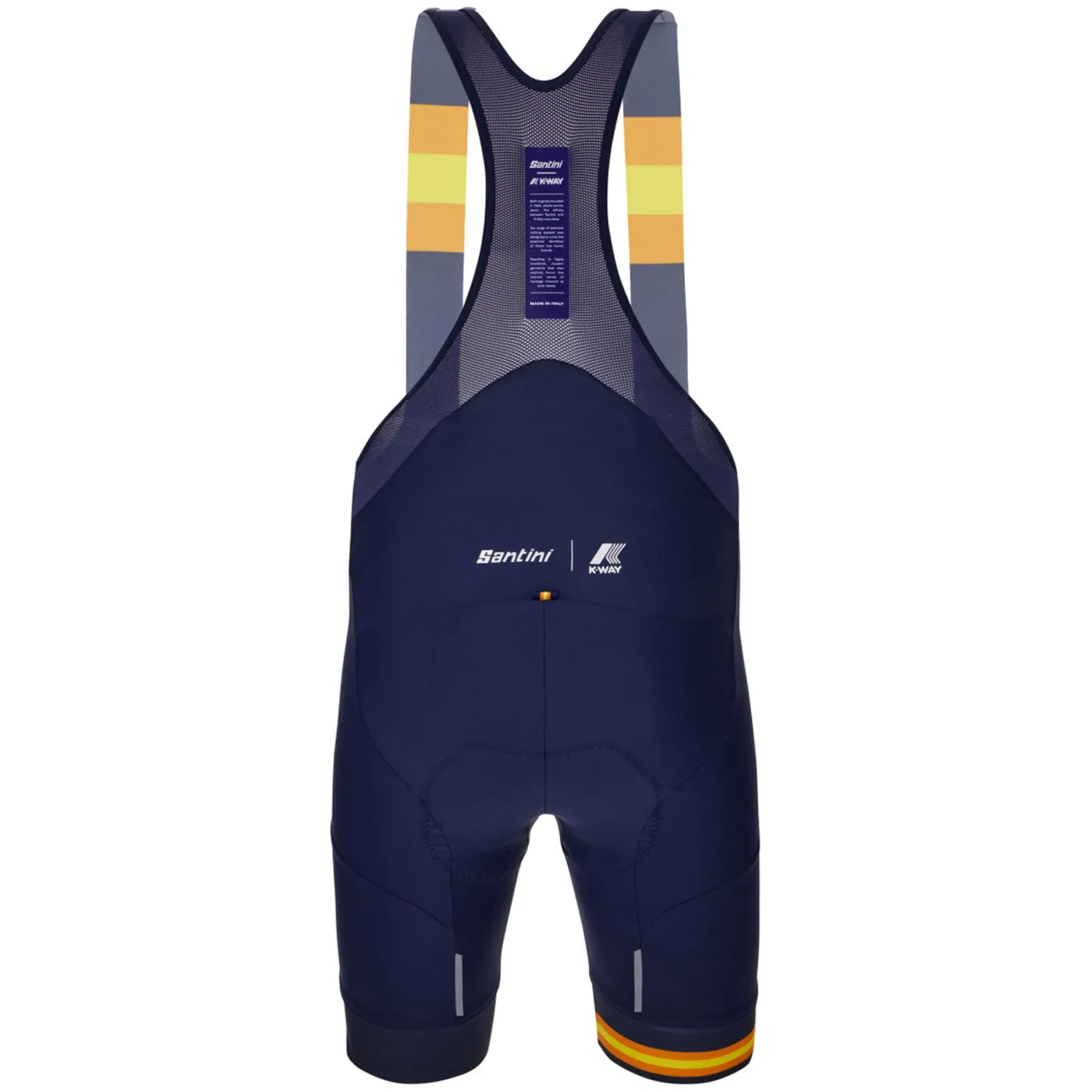 Bib shorts Le Vrai Santini x K-WAY - Blue