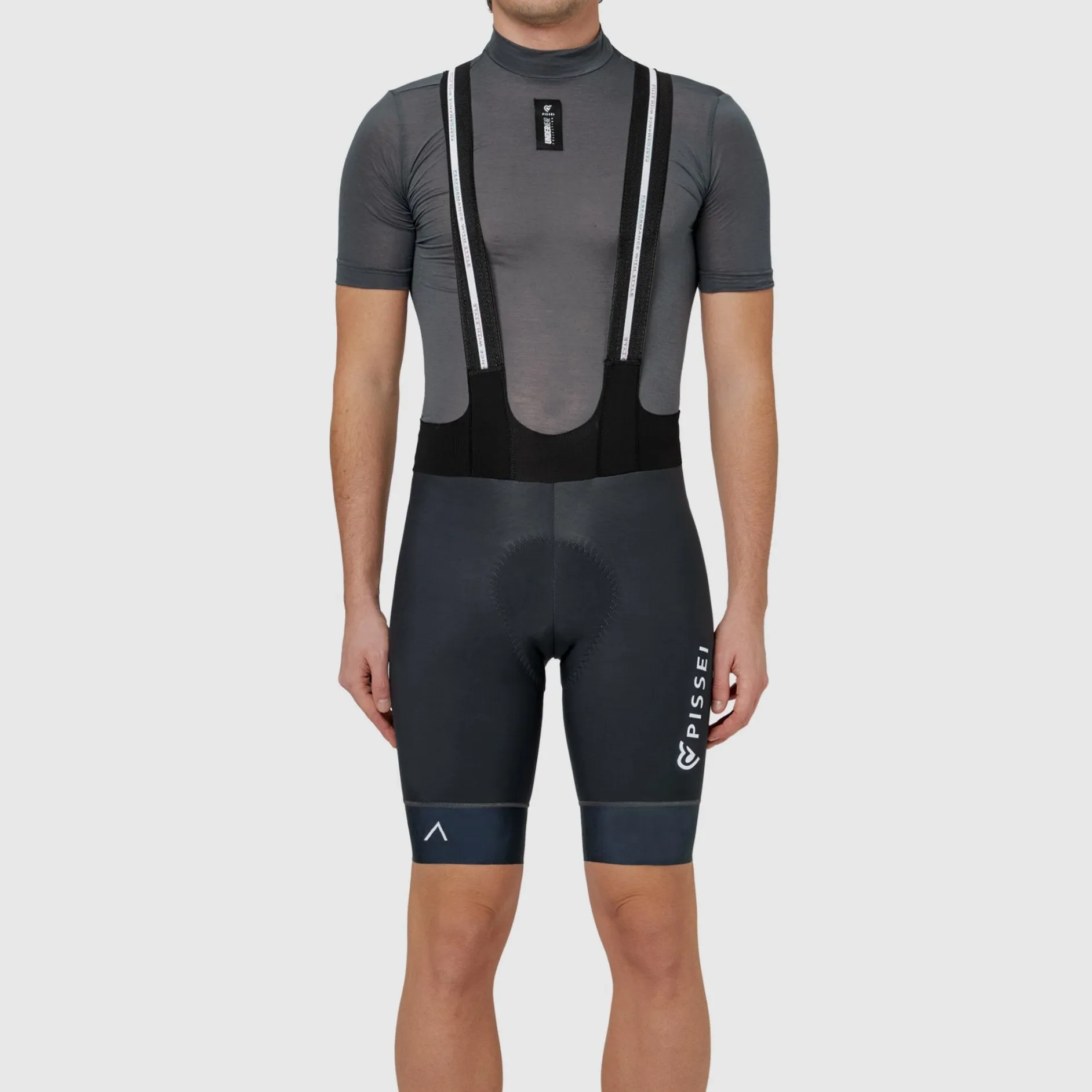 Bib shorts thermal Pissei Monviso - Grey