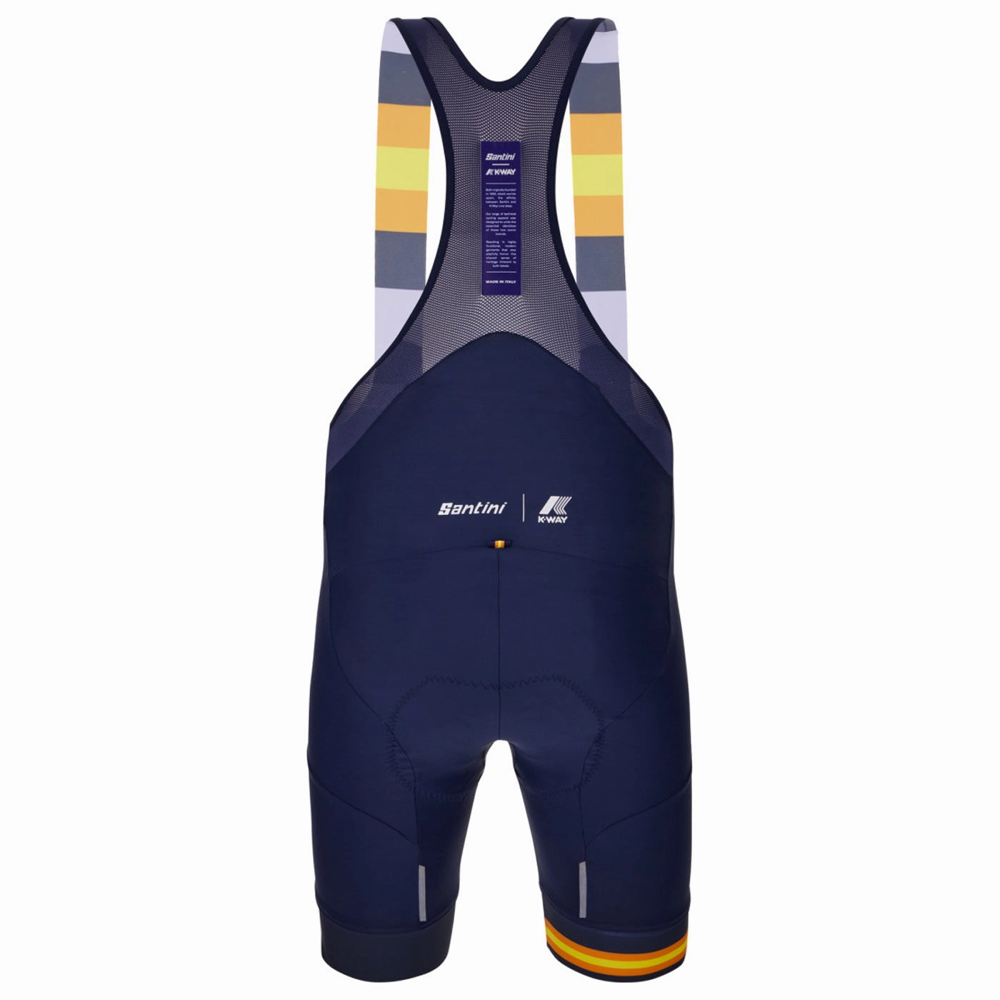Bib shorts woman Le Vrai Santini x K-WAY - Blue