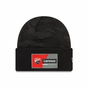 Exclusive Hot Pick Ducati Team Black Cuff Knit Beanie Hat
