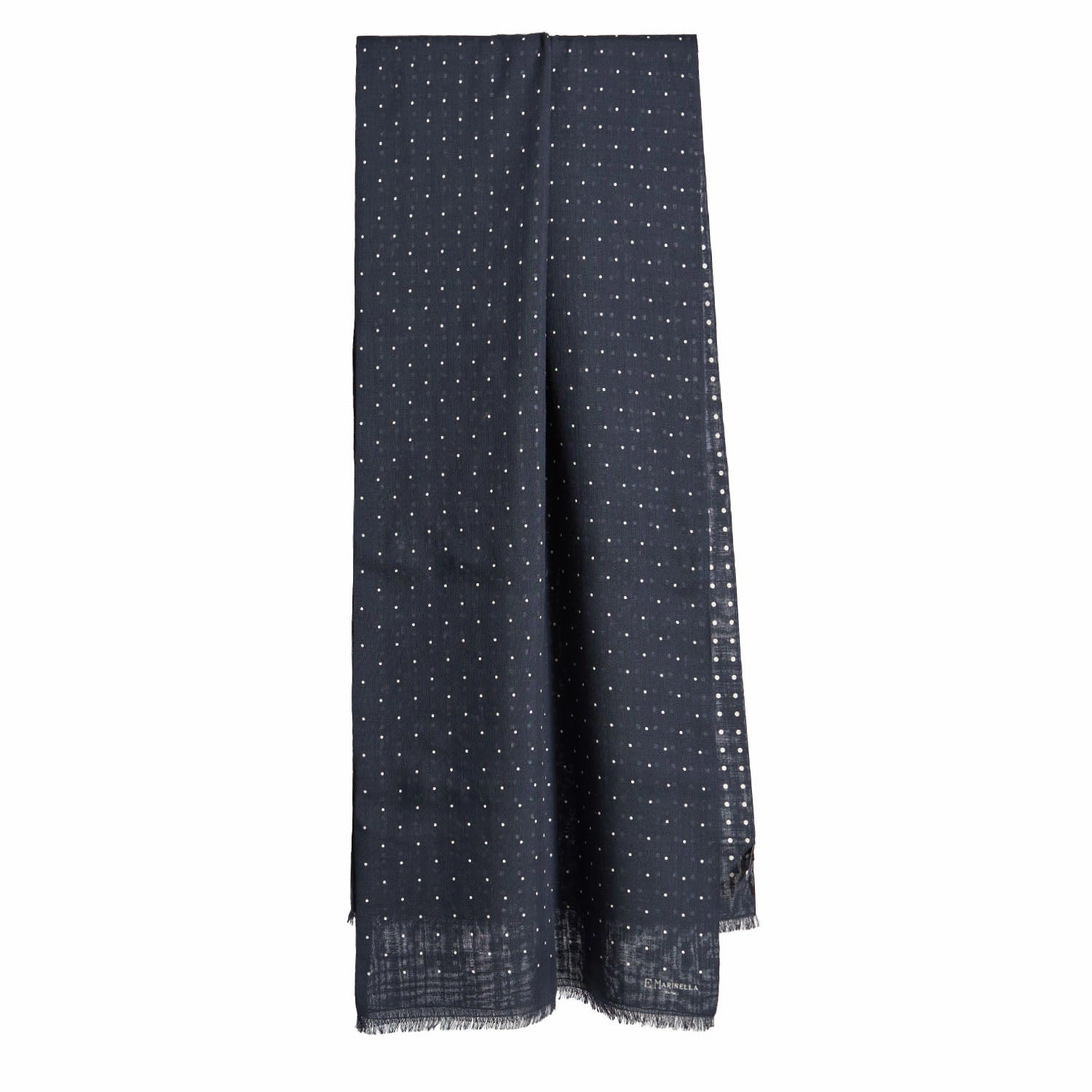 Limited Time Hot Deal Dark Blue Wool And Silk Scarf