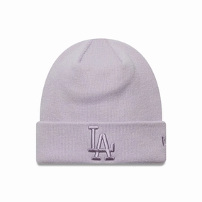 Grab the Deal Now Best Price Online La Dodgers Mlb League Essential Pastel Purple Cuff Knit Beanie Hat