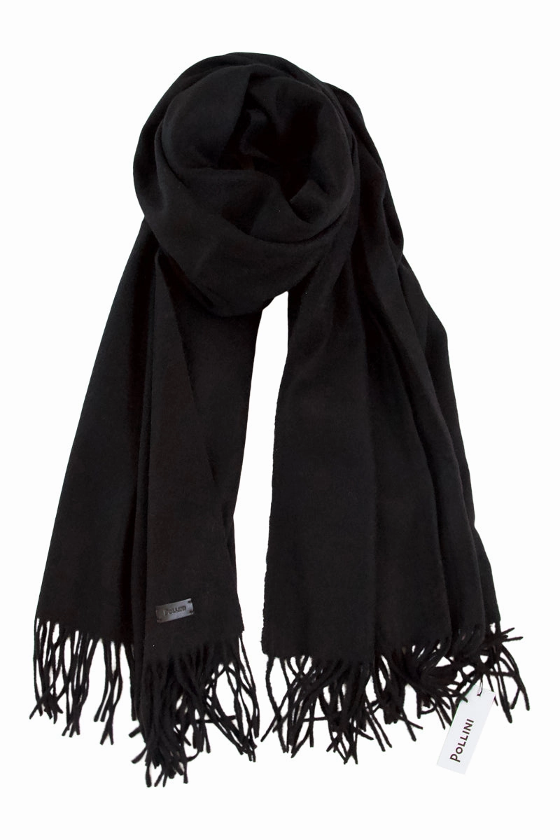 Black Cashmere Scarf / Wrap - Pollini Instant Hot Deal Limited Stock Deals