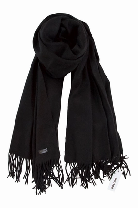 Black Cashmere Scarf / Wrap - Pollini Instant Hot Deal Limited Stock Deals