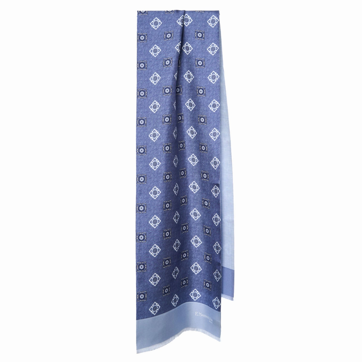 Dont Miss This Deal Dont Wait Save Today Blue Double Silk Scarf