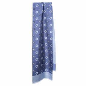 Dont Miss This Deal Dont Wait Save Today Blue Double Silk Scarf