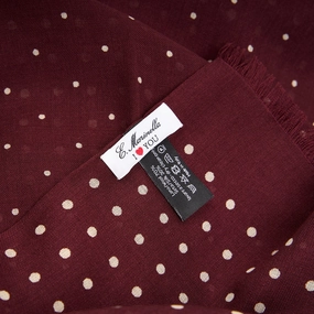 Special Steal Event Burgundy Wool And Silk Scarf