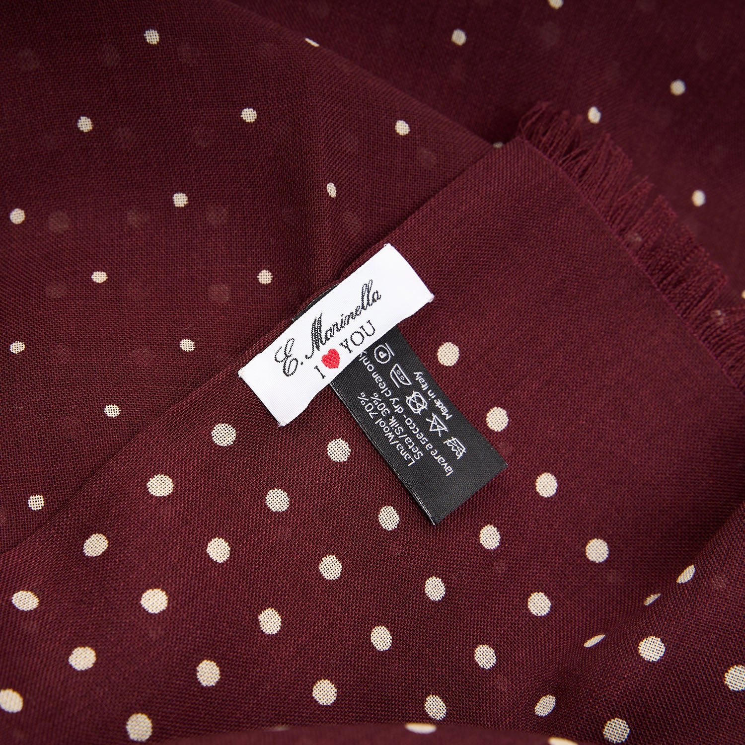 Special Steal Event Burgundy Wool And Silk Scarf