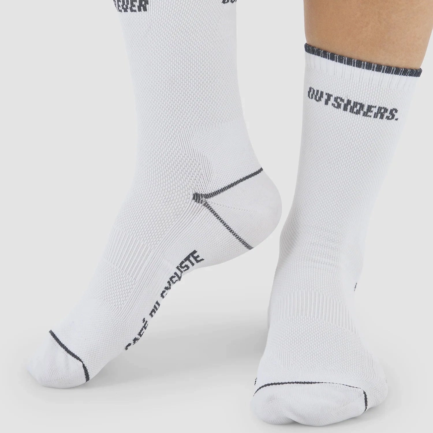 Cafe du Cycliste Motto socks - White