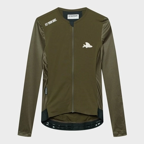 Cafe du Cycliste Roxane woman long sleeve jersey - Green