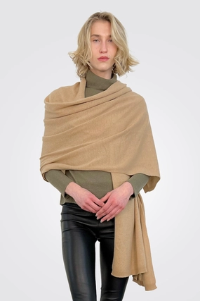 Cashmere Luxe Travel Wrap - Baby Camel Weekend Flash Offer