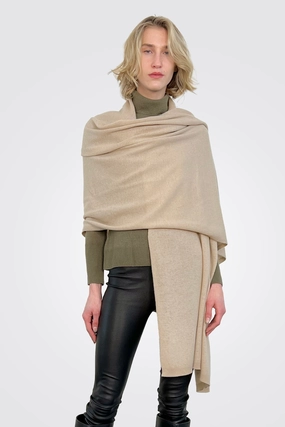 Steal the Deal Now Flash Discount Today Cashmere Luxe Travel Wrap - Chai