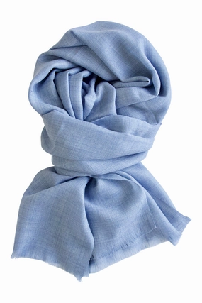 Cashmere Scarf In 100% Exclusive Fine Kashmir  Wool - Pastel Blue Hot Offer Inside Grab Todays Deal