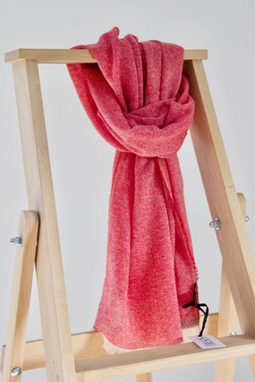 Cashmere Scarf In Beautiful Red Melange MustHave Clearance Hot Pick Sale
