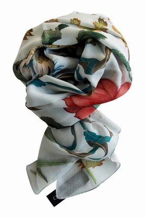 Big Price Drop Cashmere Scarf "Selam" Lacroix - Agat Grey