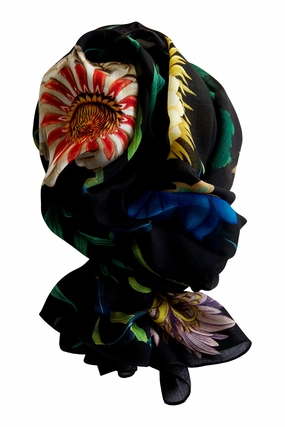 Shop Save Today Biggest Savings Now Cashmere Scarf "Selam" Lacroix - Black