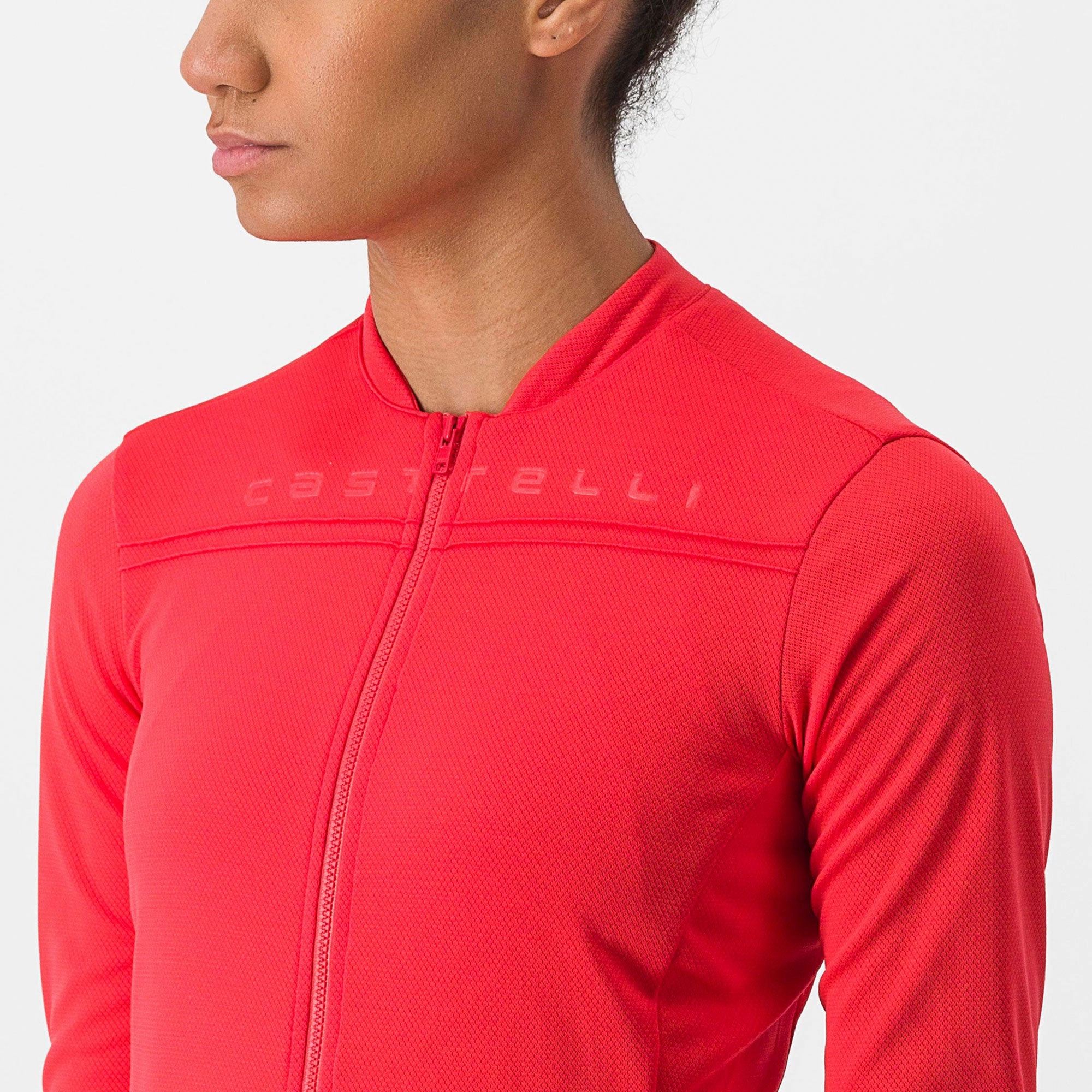 Castelli Anima 4 woman long sleeves jersey - Red