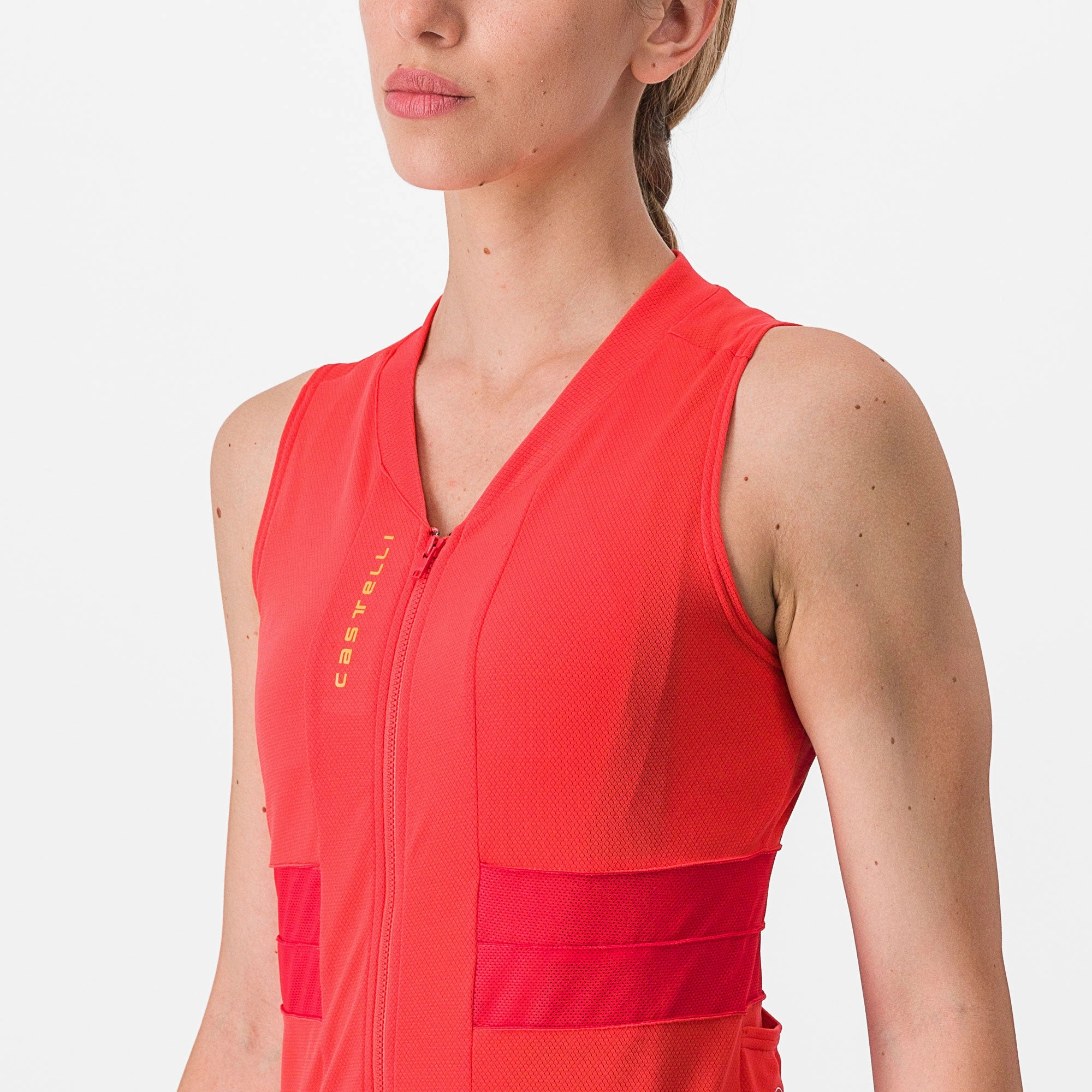 Castelli Anima 4 woman sleeveless jersey - Red