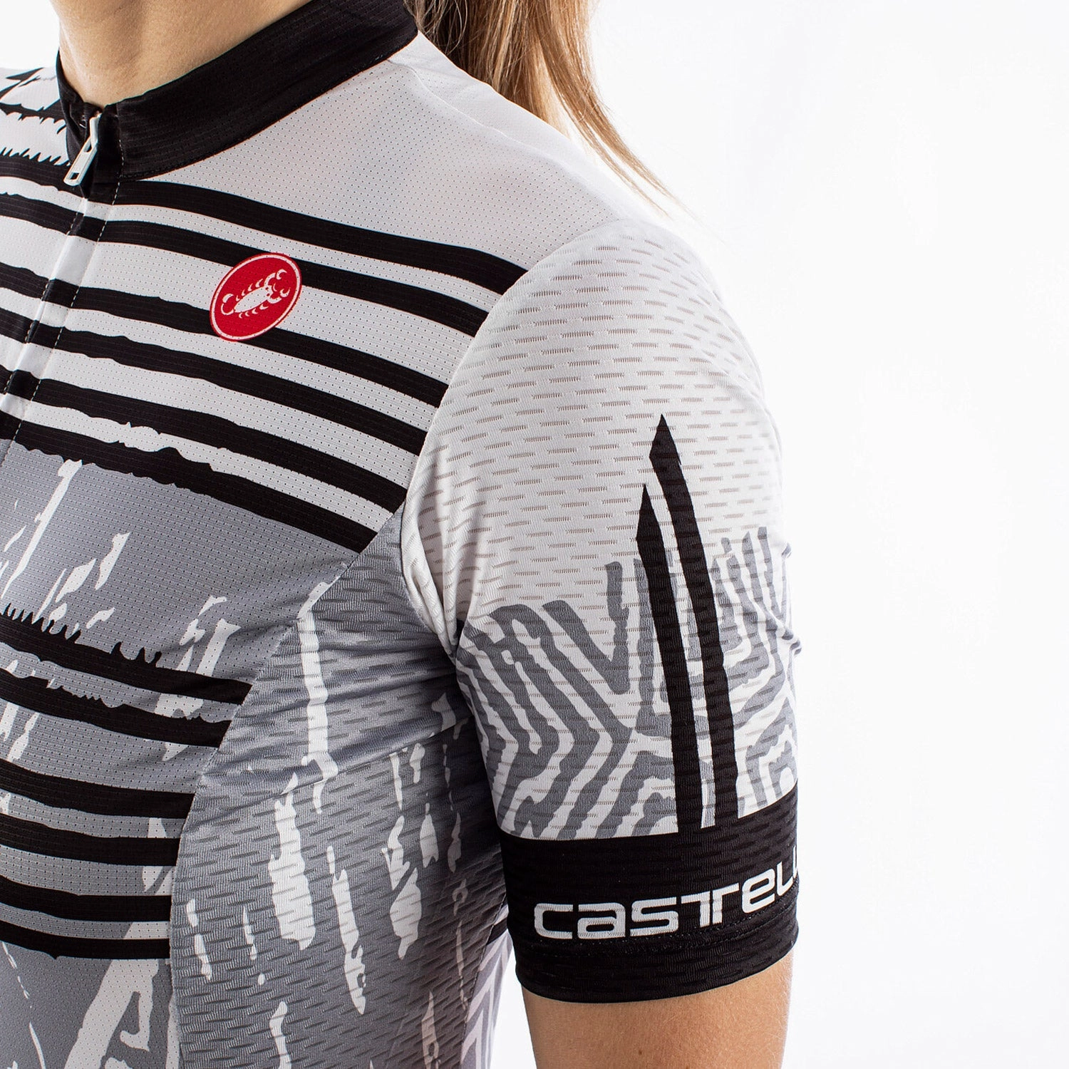 Castelli Astratta woman jersey - White black