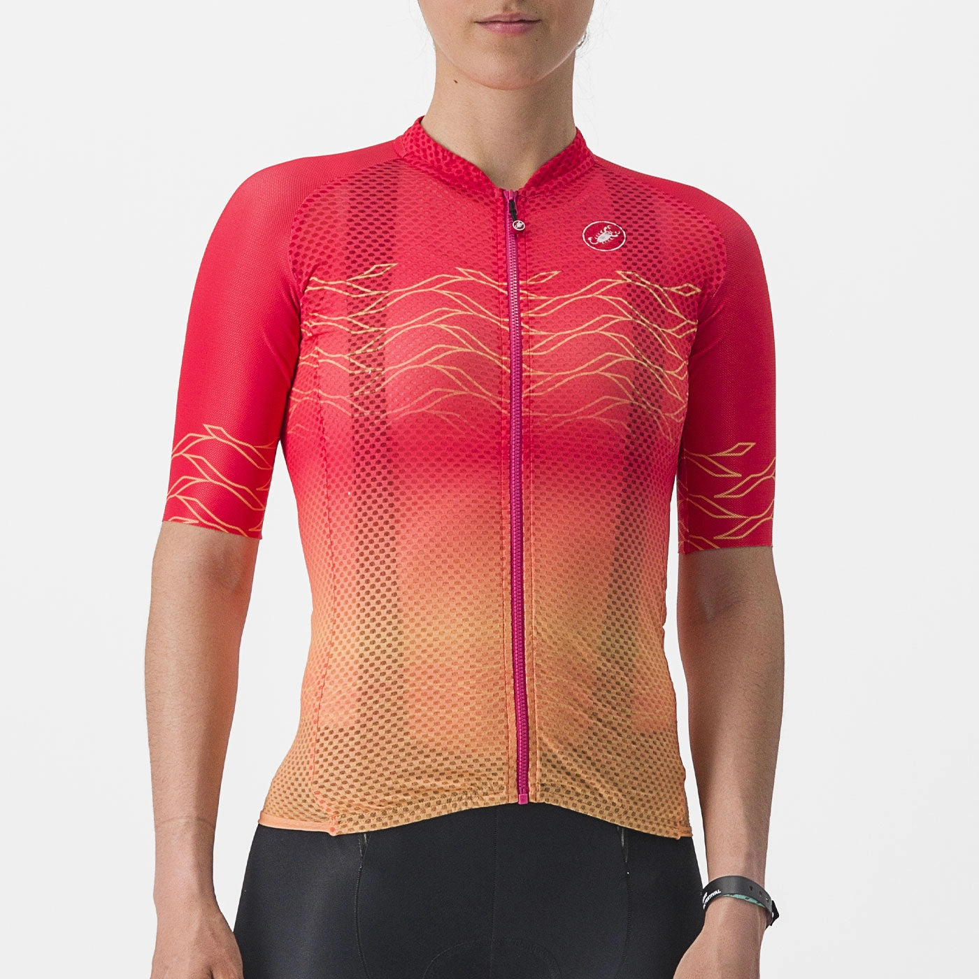 Castelli Climber's 2.0 woman jersey - Pink orange