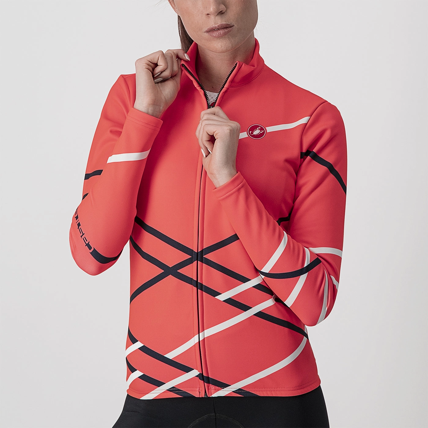 Castelli Diagonal woman long sleeves jersey - Pink