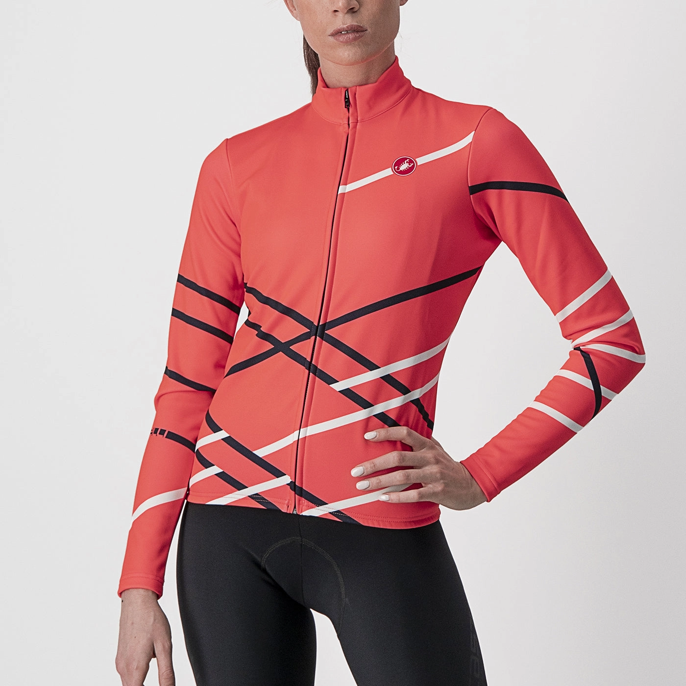 Castelli Diagonal woman long sleeves jersey - Pink