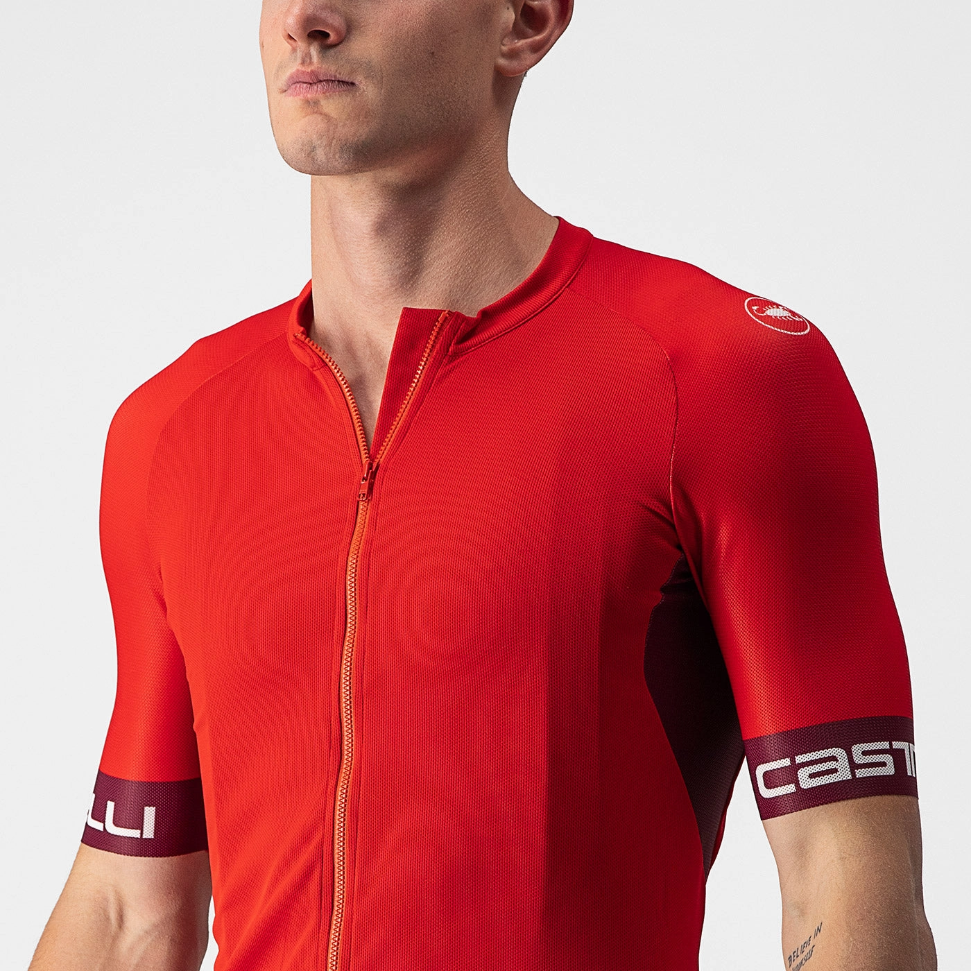 Castelli Entrata 6 jersey - Red bordeaux