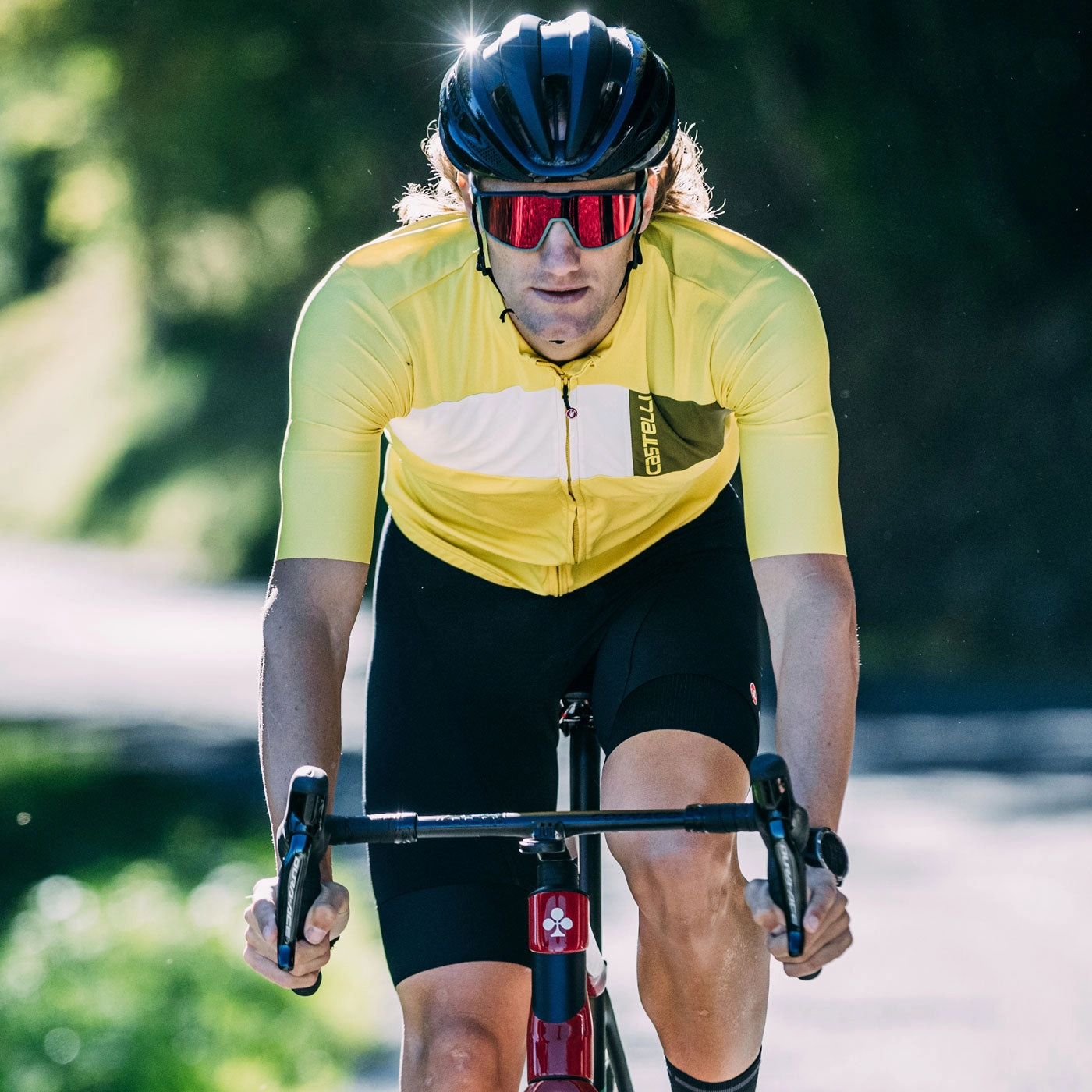 Castelli Prologo 7 jersey - Yellow white