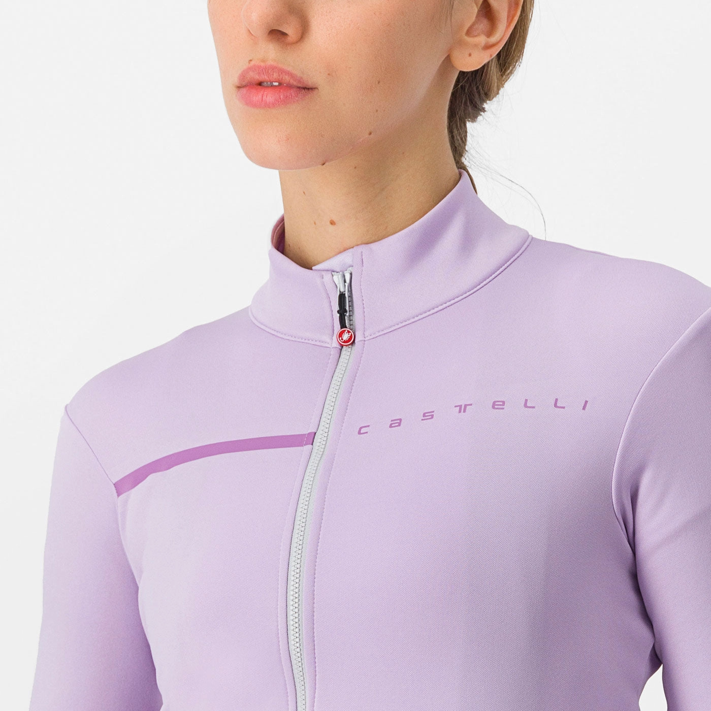 Castelli Sinergia 2 woman long sleeves jersey - Lilac