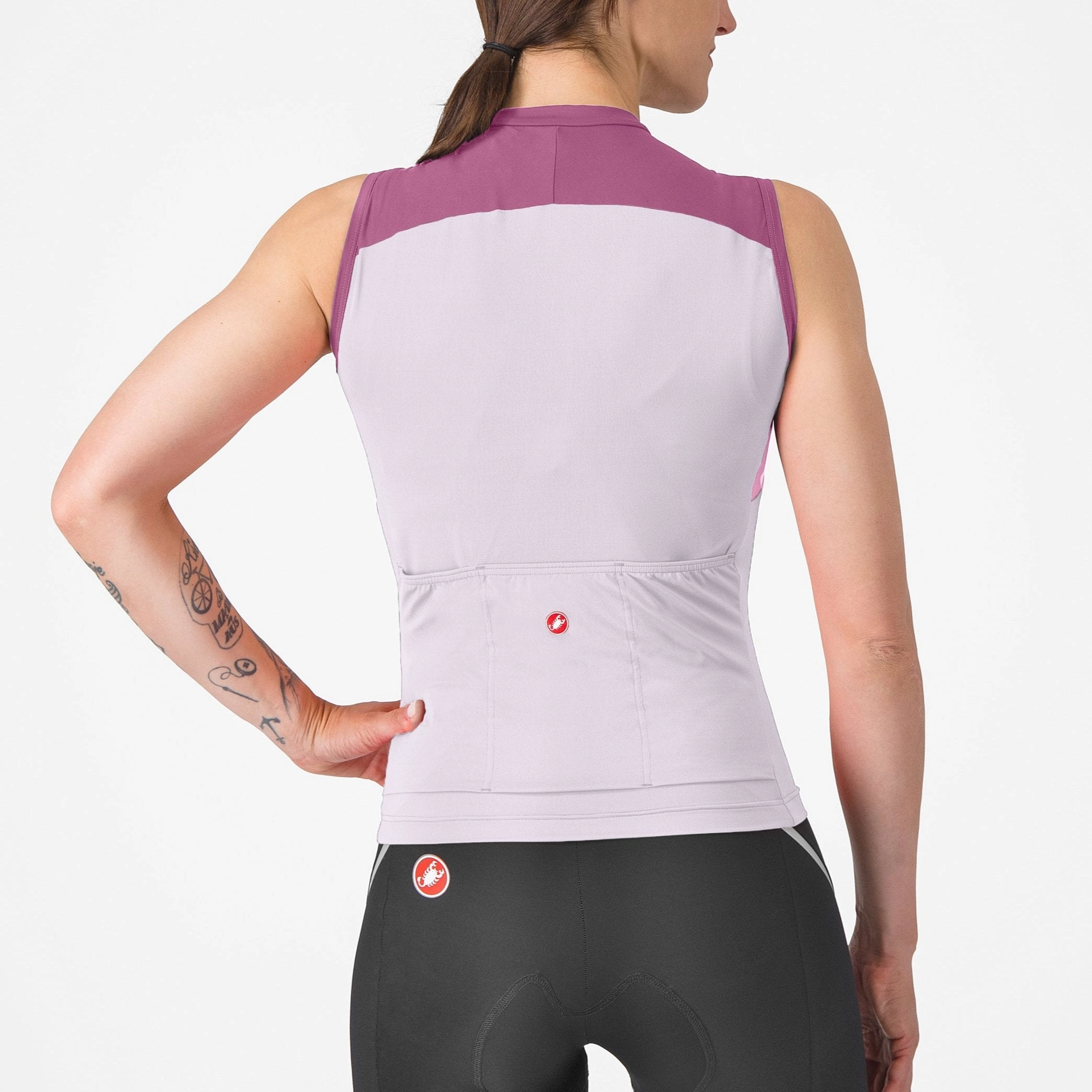 Castelli Sole woman sleeveless jersey - Purple