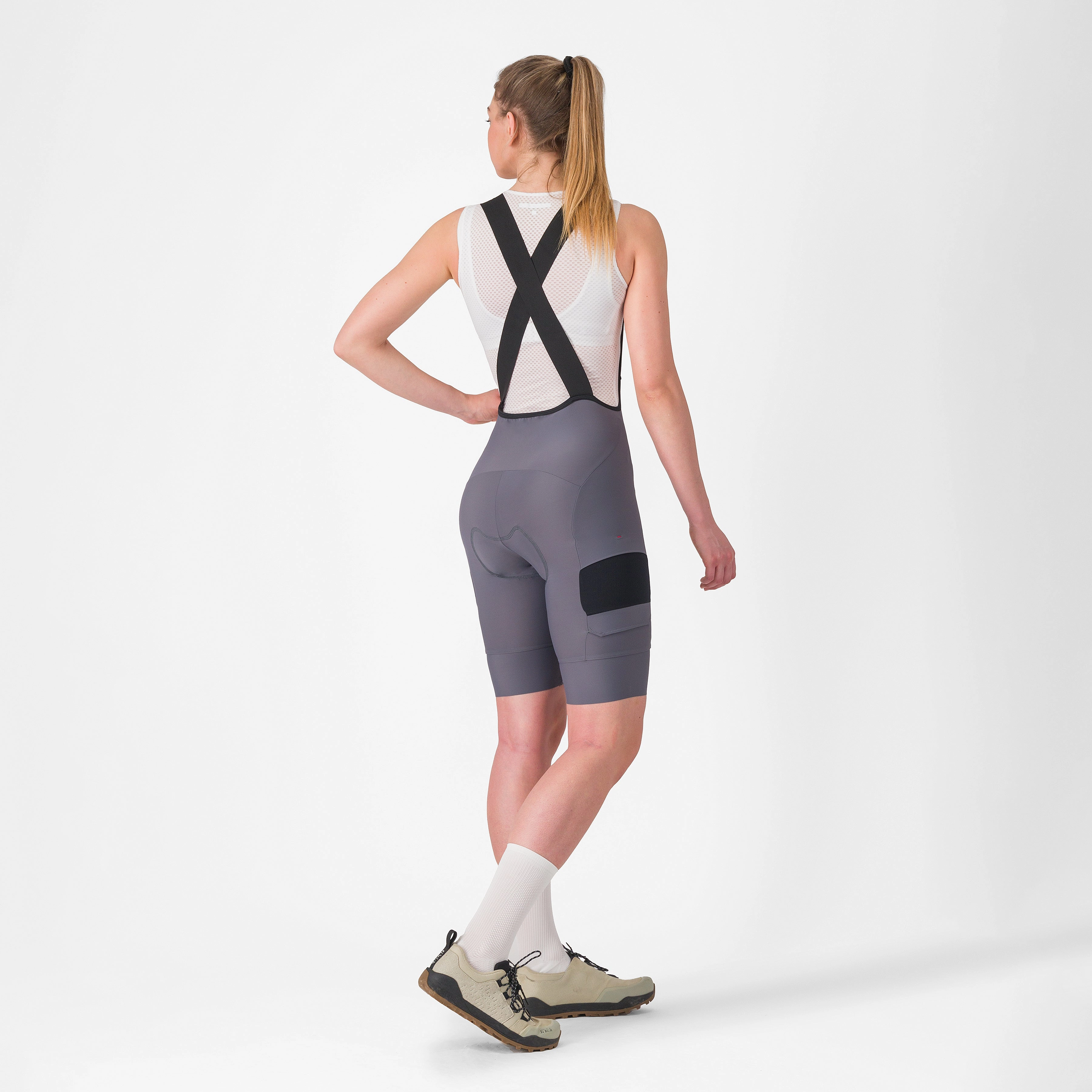 Castelli Unlimited Cargo woman bib shorts - Grey dark