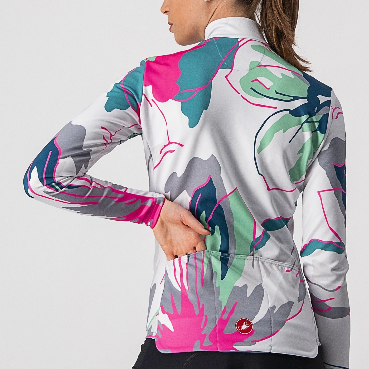 Castelli Unlimited long sleeves woman jersey - Grey
