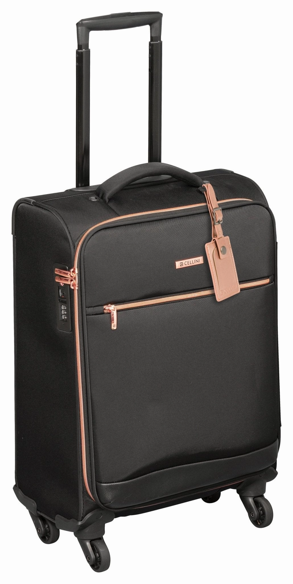 Shop Today Save Cellini Allure 4 Wheel Carry On Trolley | Black