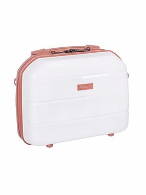 Cellini Spinn Beauty Case | White/Tan Mega Online Discount