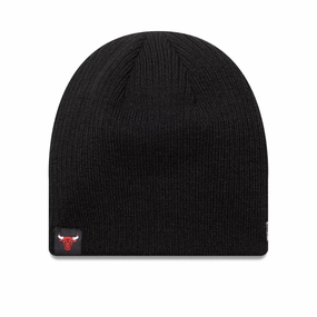 Chicago Bulls Nba Essential Black Skull Knit Beanie Hat Flash Pick Today