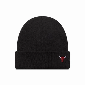 Trending Hot Deal Chicago Bulls Nba Mini Logo Black Cuff Knit Beanie Hat