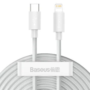Hot Sale Today Clearance Steal Today Baseus Simple Wisdom Data Cable Kit Usb Type-C To Lightning 5A (2Pcs/Set) 1.5M White (Tzcatlzj-02)