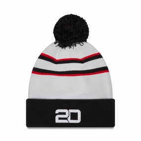 Limited Offer Alert Haas Formula 1 Driver Kevin Magnussen White Cuff Knit Beanie Hat