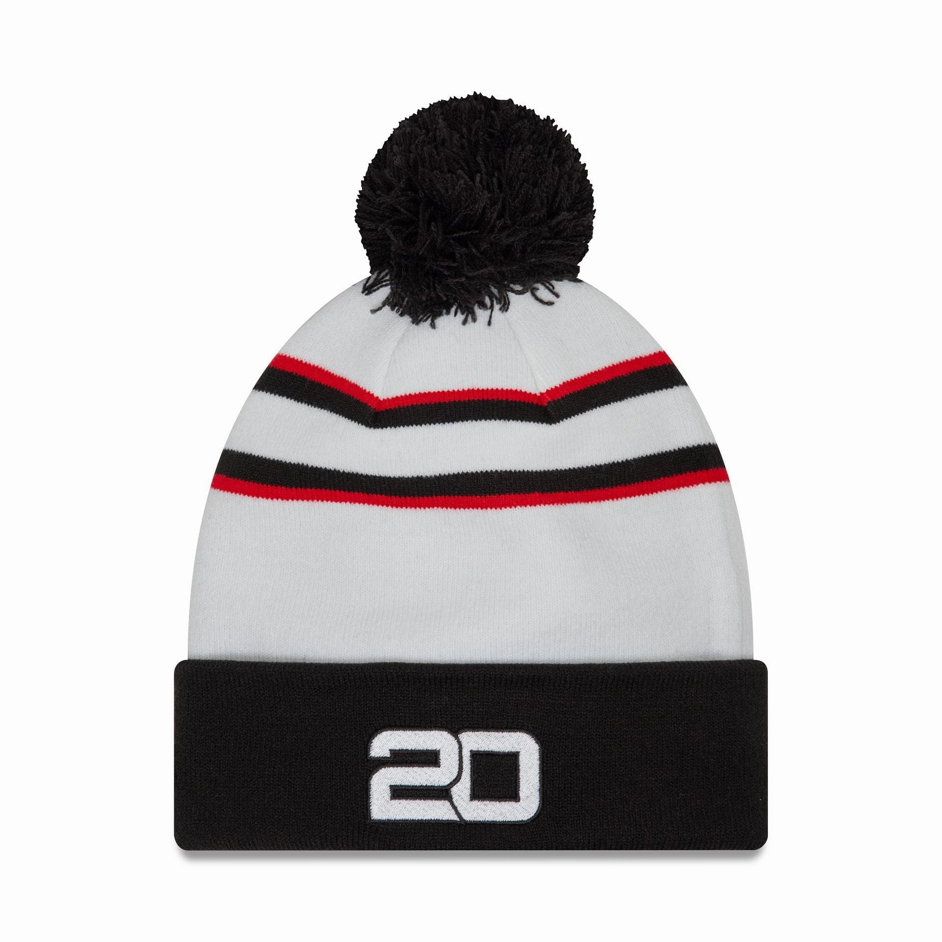 Limited Offer Alert Haas Formula 1 Driver Kevin Magnussen White Cuff Knit Beanie Hat