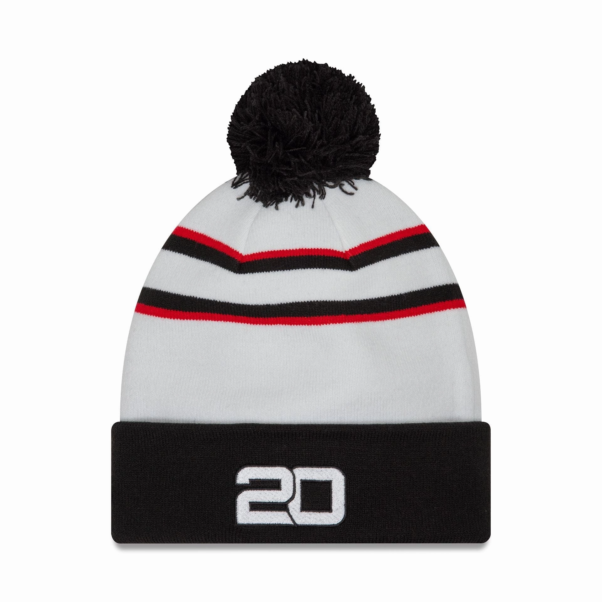 Limited Offer Alert Haas Formula 1 Driver Kevin Magnussen White Cuff Knit Beanie Hat