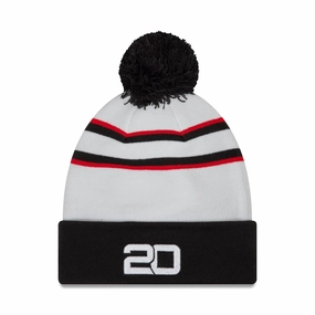 Limited Offer Alert Haas Formula 1 Driver Kevin Magnussen White Cuff Knit Beanie Hat