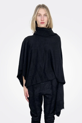 Knitted Poncho Scarf - Black Todays Special Picks