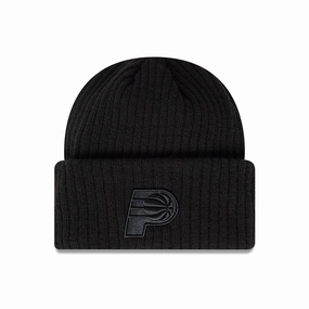 Grab It Now Indiana Pacers Nba Paris Games 2025 Black Cuff Knit Beanie Hat
