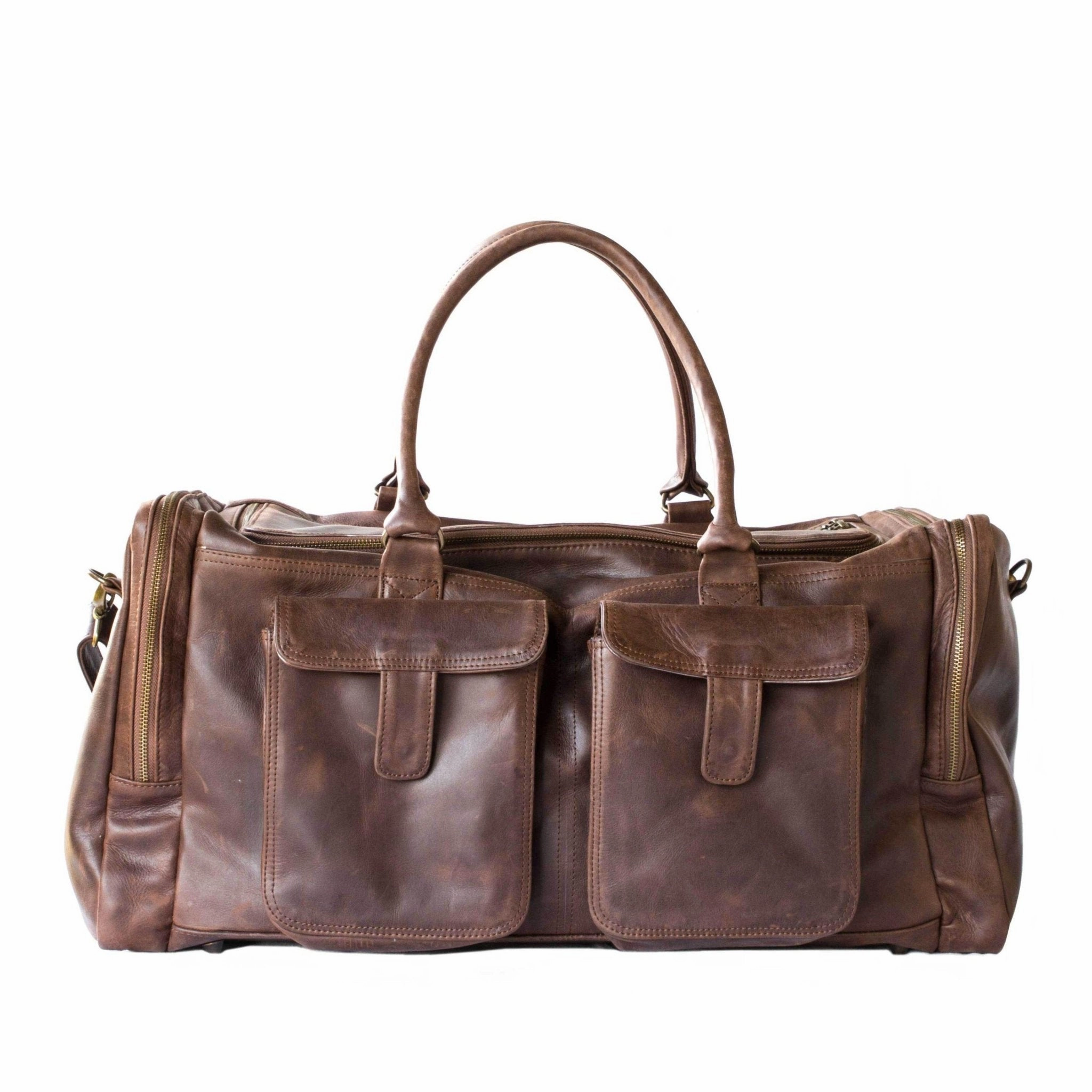 Grab Todays Deal Best Seller Deal Mally Philip Leather Travel Duffel Bag | Brown