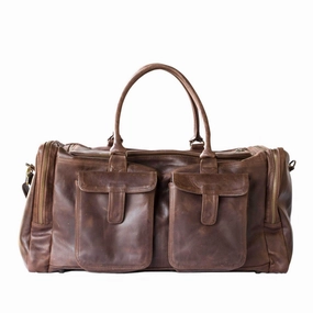 Grab Todays Deal Best Seller Deal Mally Philip Leather Travel Duffel Bag | Brown