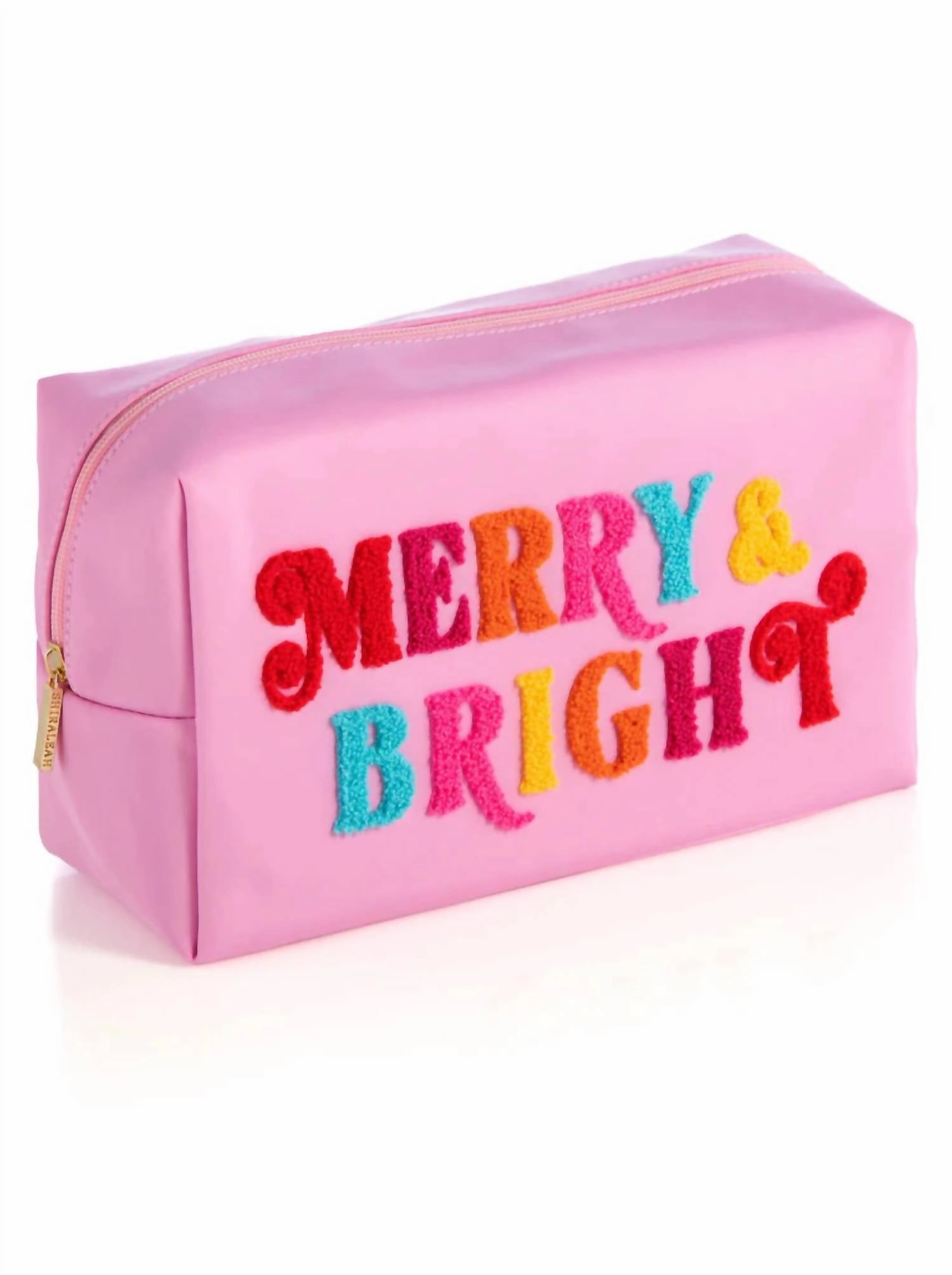 Today Only Hot Pick Flash Discount Today Cara "Merry & Bright" Large Cosmetic Pouch In Pink