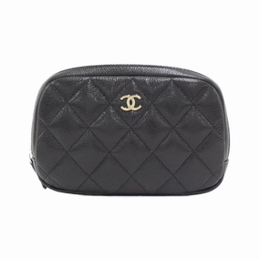 Chanel Grained Calfskin Pouch (Pre-Owned) Limited Stock Offer Surprise Discount Today